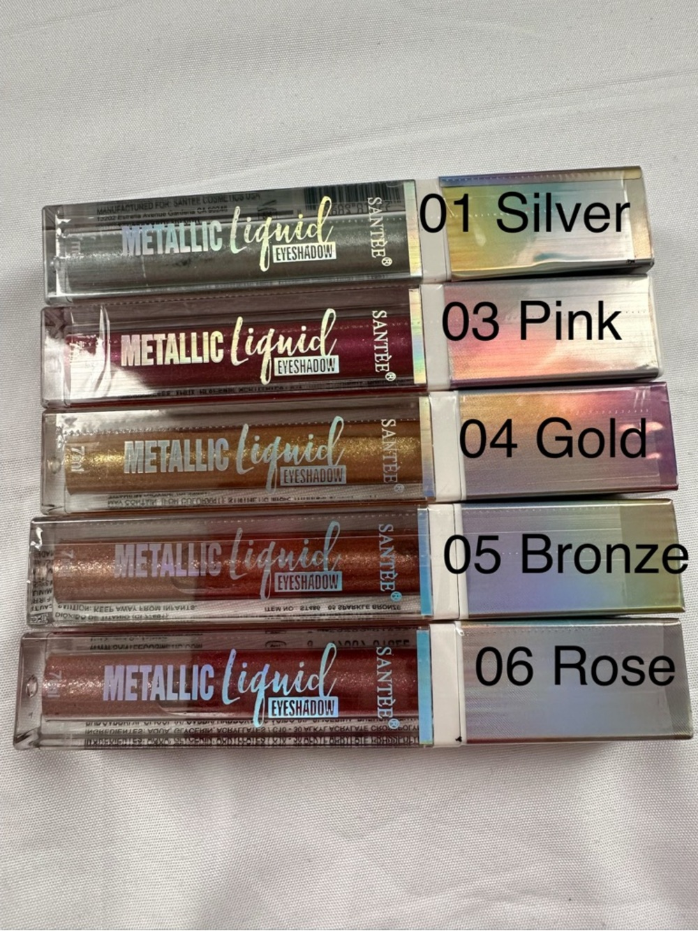 Choice of 1 Santee Metallic Liquid Eyeshadow 7ml New Sealed You Pick Shade